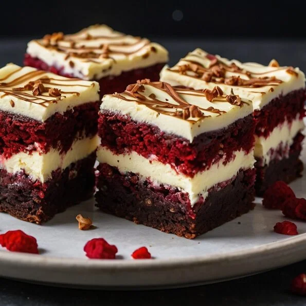 Red velvet cheesecake brownies