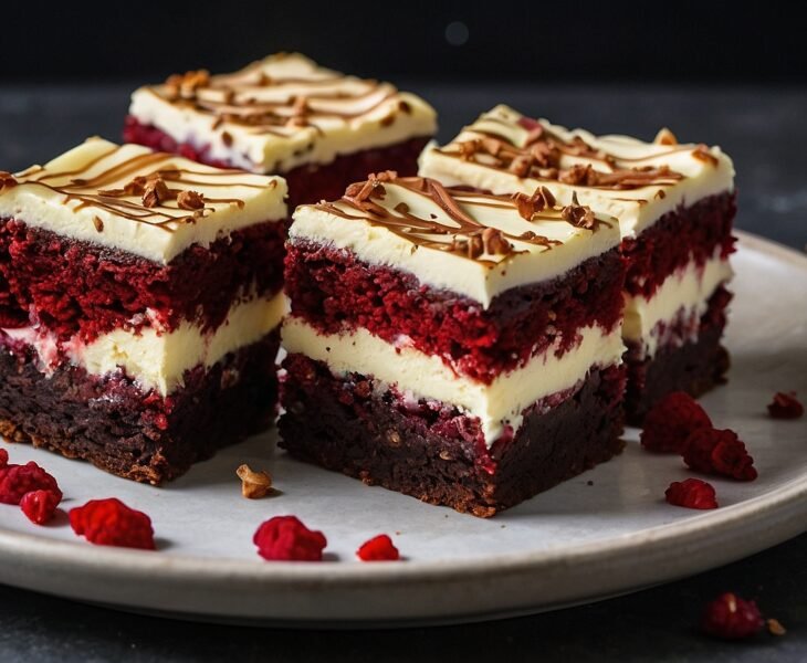 Red velvet cheesecake brownies