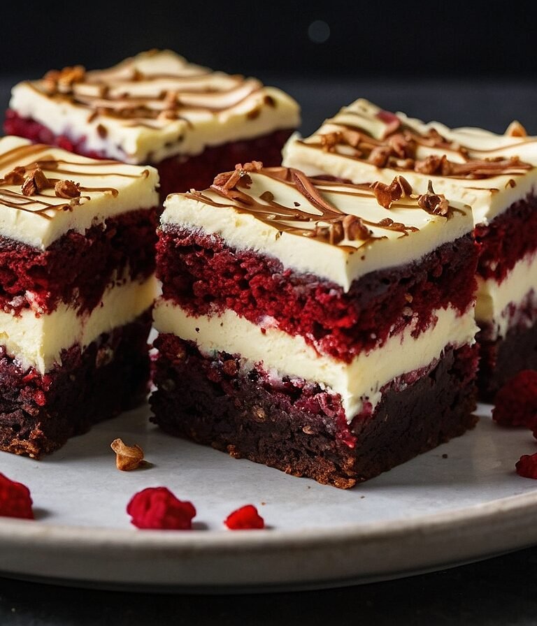 Red velvet cheesecake brownies