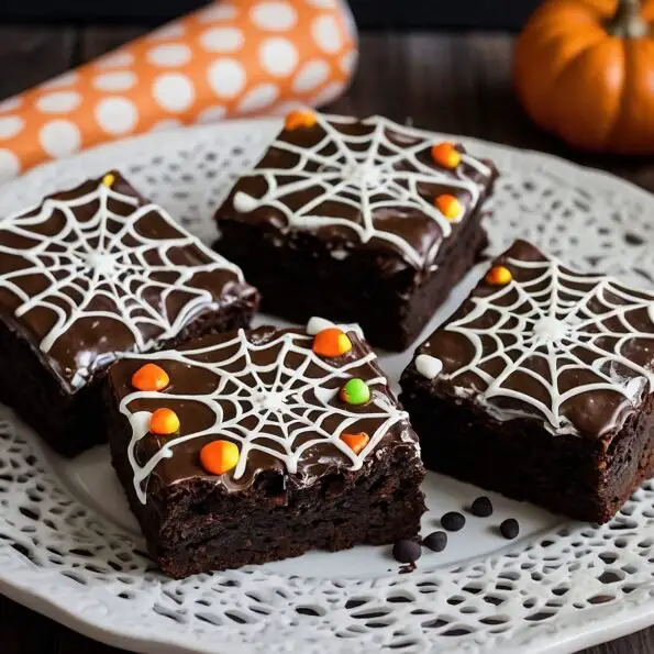 Spiderweb brownies