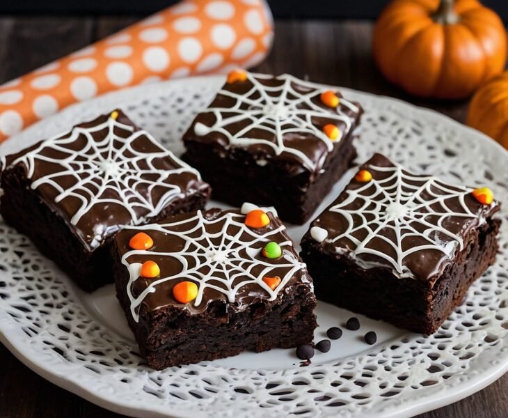 Spiderweb brownies