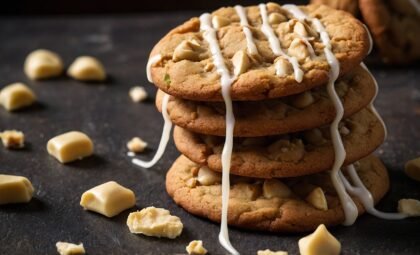 White chocolate macadamia nut cookies